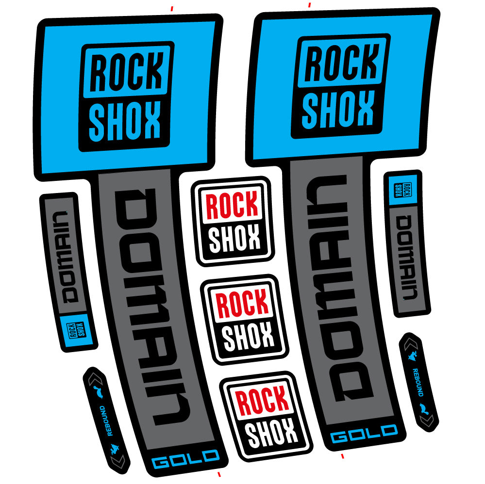 Decal RockShox Domain Gold 2025 Ver. 2, Fork 29, bike sticker vinyl