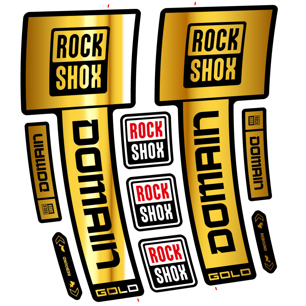 Decal RockShox Domain Gold 2025 Ver. 2, Fork 29, bike sticker vinyl