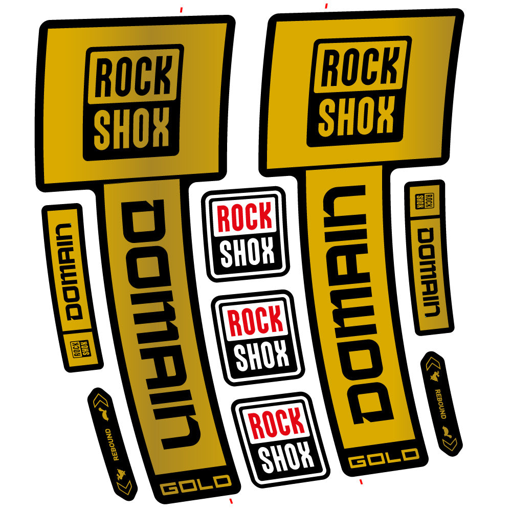 Decal RockShox Domain Gold 2025 Ver. 2, Fork 29, bike sticker vinyl