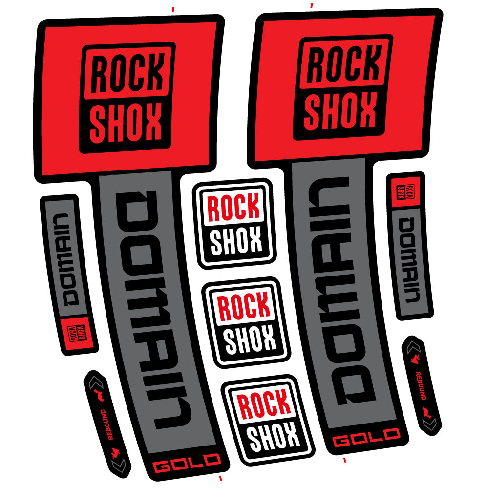 Decal RockShox Domain Gold 2025 Ver. 2, Fork 29, bike sticker vinyl