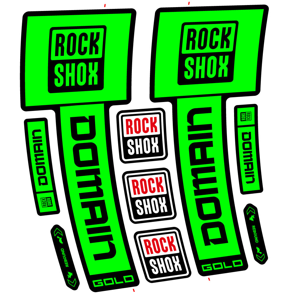 Decal RockShox Domain Gold 2025 Ver. 2, Fork 29, bike sticker vinyl