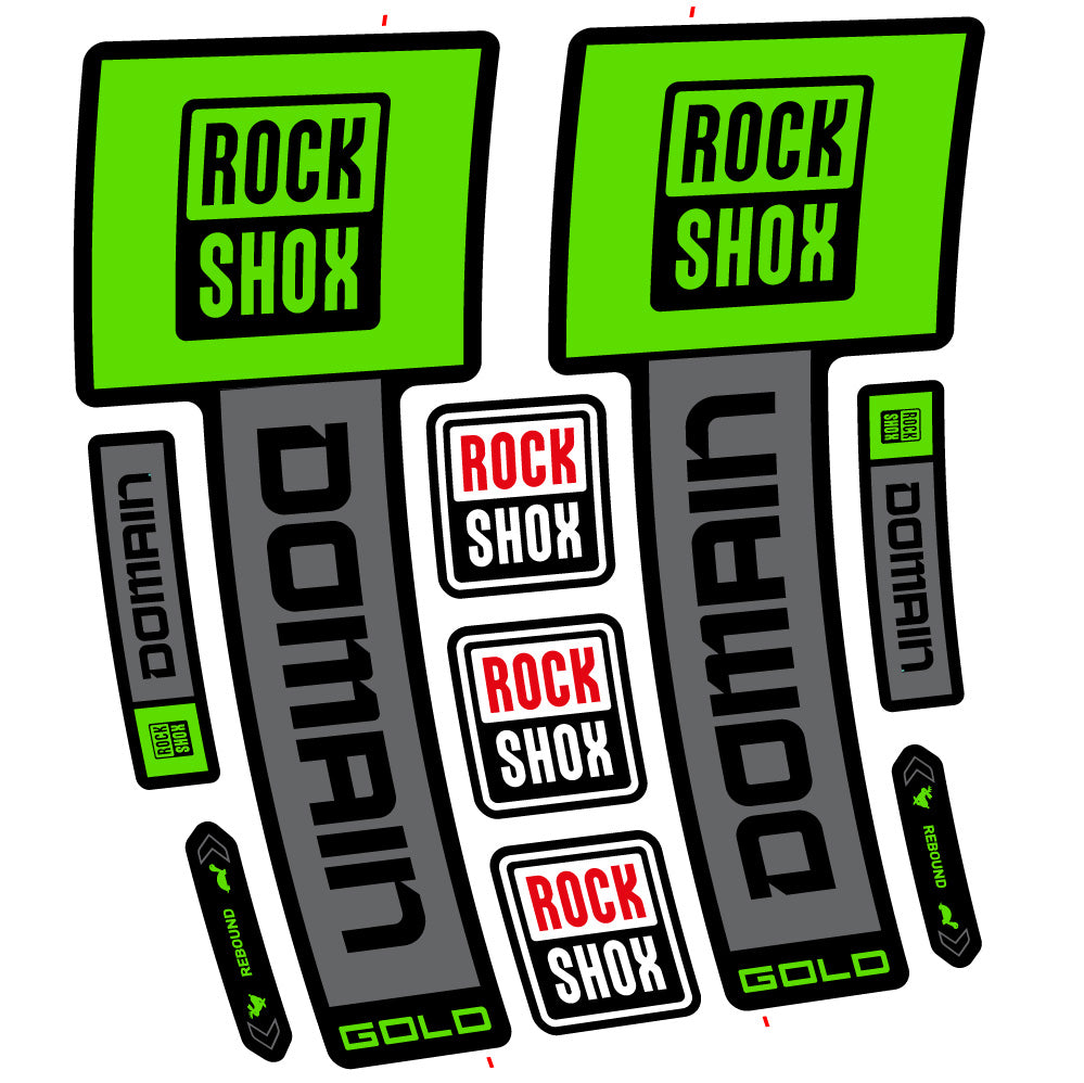 Decal RockShox Domain Gold 2025 Ver. 2, Fork 29, bike sticker vinyl