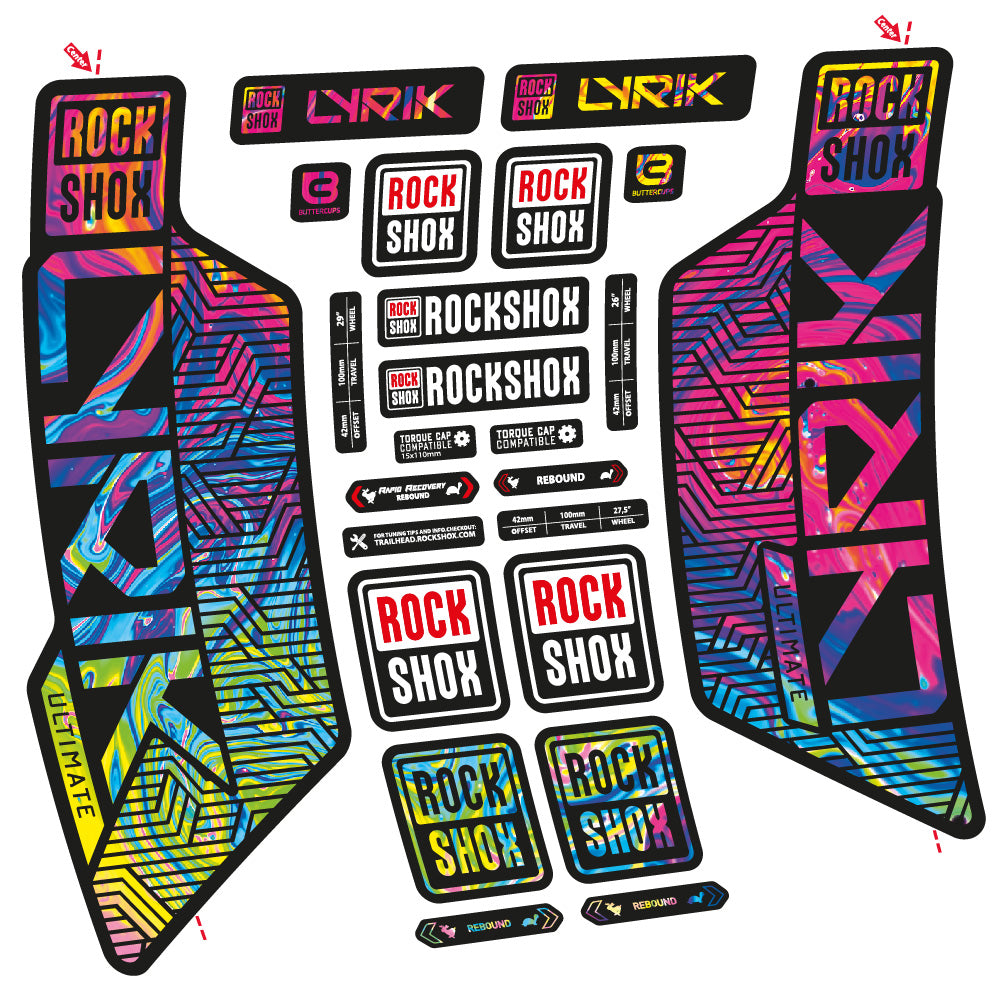 Decal RockShox Lyrik Ultimate Flight Attendant, Fork 29, bike sticker vinyl