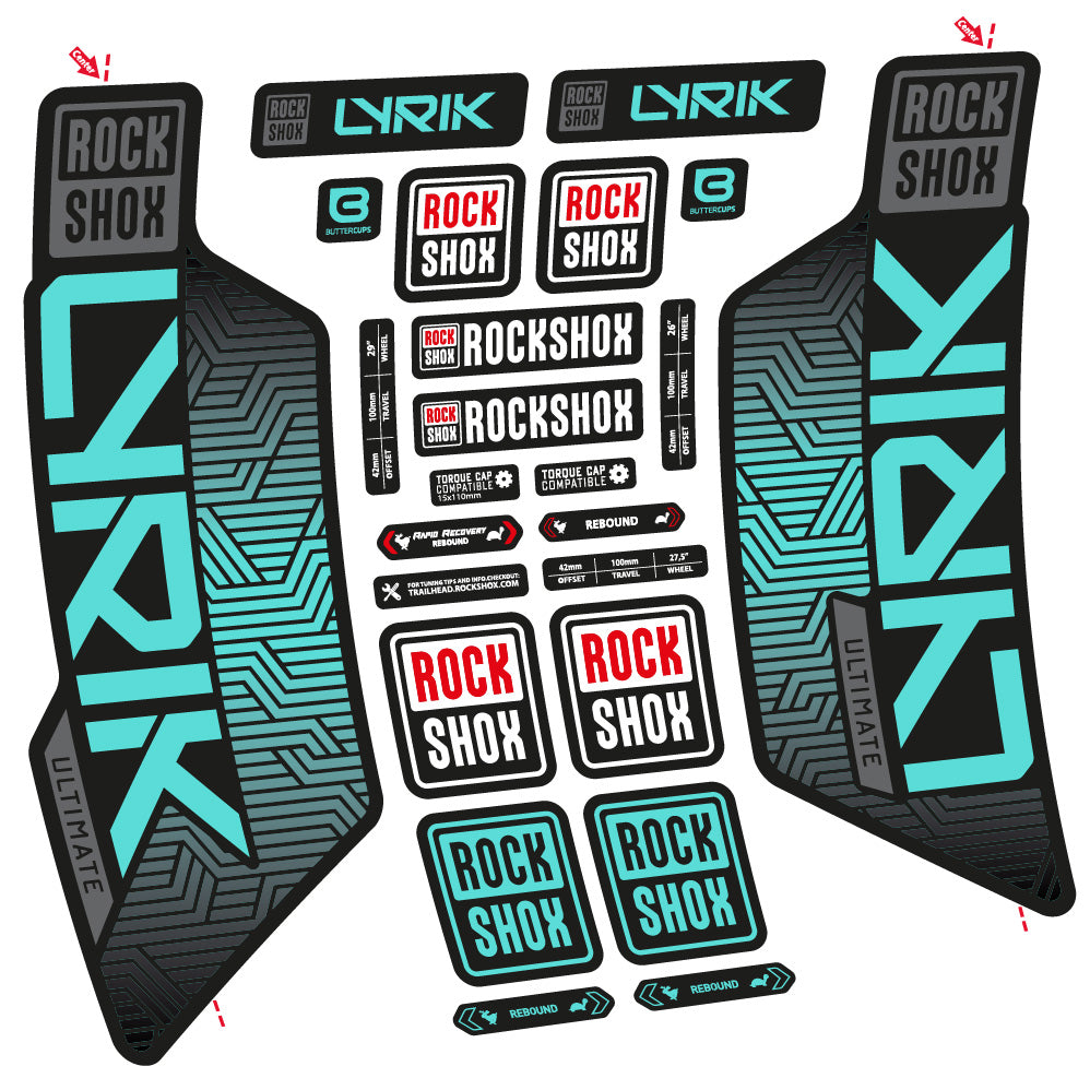 Decal RockShox Lyrik Ultimate Flight Attendant, Fork 29, bike sticker vinyl