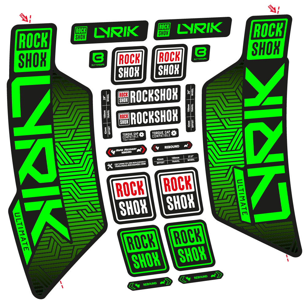 Decal RockShox Lyrik Ultimate Flight Attendant, Fork 29, bike sticker vinyl