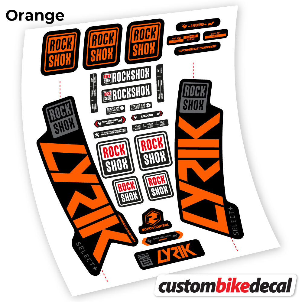 Aufkleber Rock Shox Lyrik Select+ 2020, Gabel, Fahrradaufkleber Vinyl