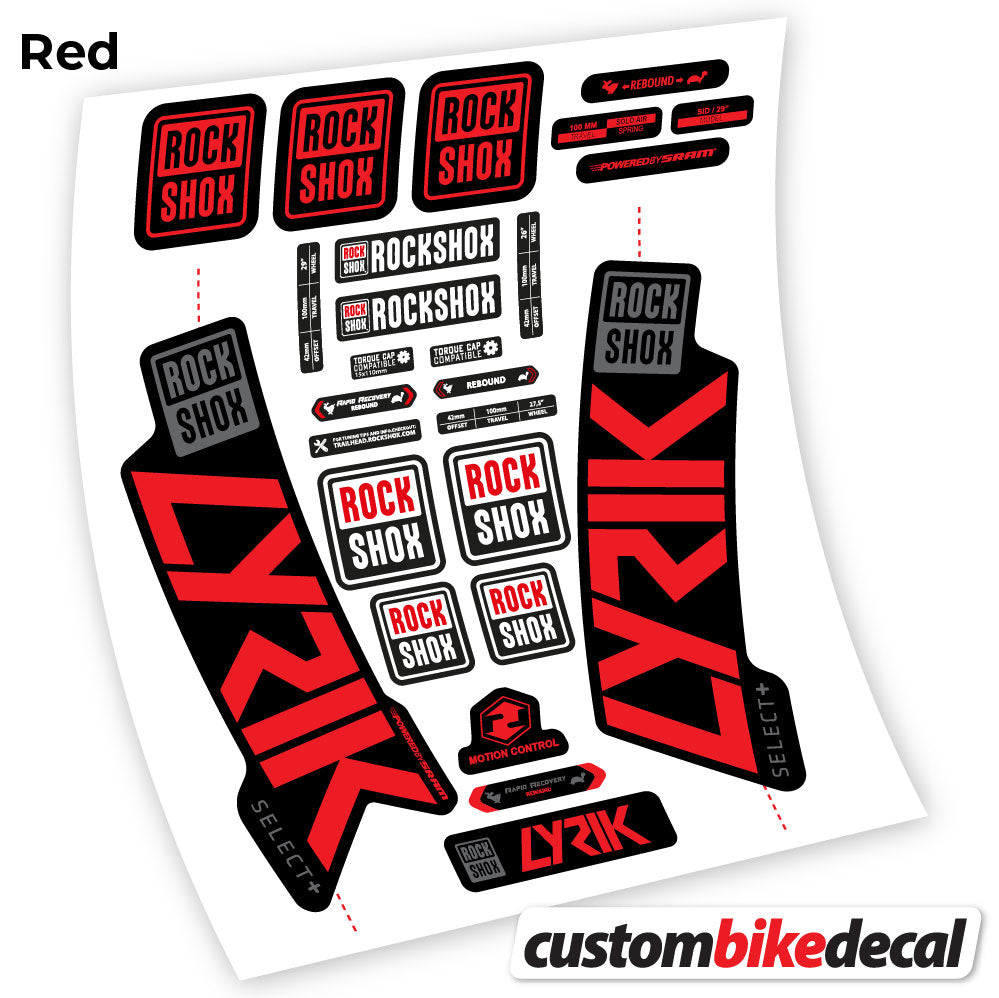 Aufkleber Rock Shox Lyrik Select+ 2020, Gabel, Fahrradaufkleber Vinyl