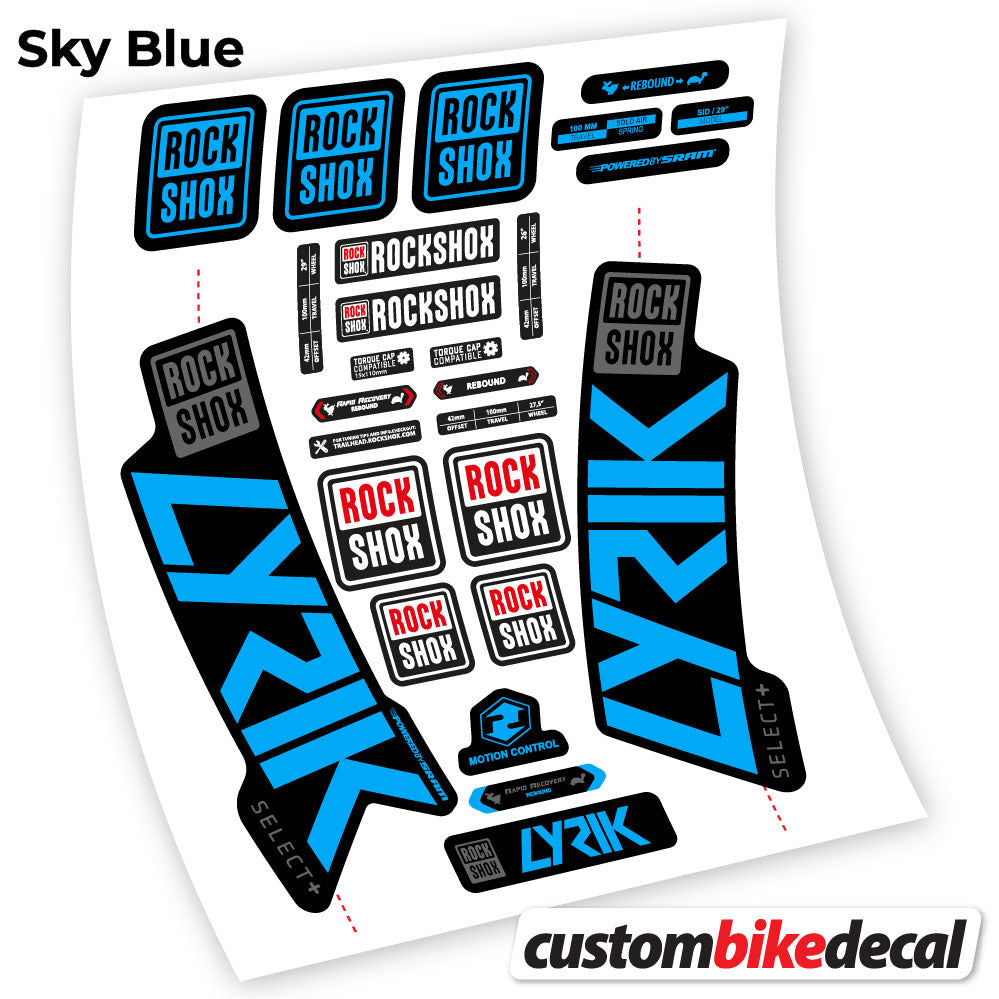 Aufkleber Rock Shox Lyrik Select+ 2020, Gabel, Fahrradaufkleber Vinyl