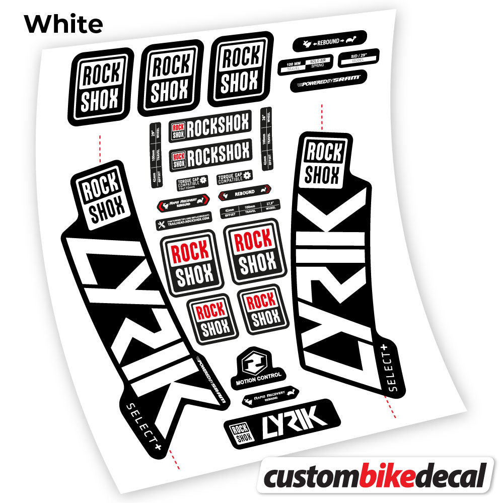 Aufkleber Rock Shox Lyrik Select+ 2020, Gabel, Fahrradaufkleber Vinyl