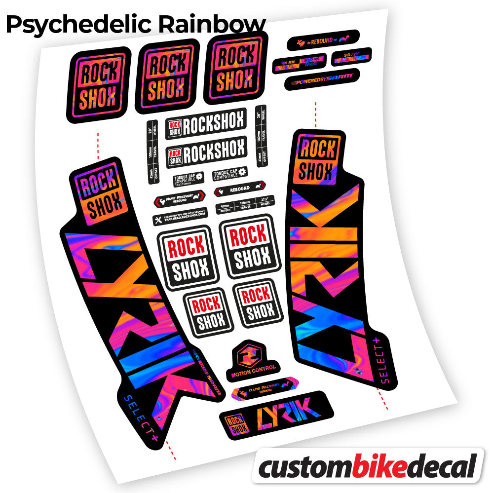 Aufkleber Rock Shox Lyrik Select+ 2020, Gabel, Fahrradaufkleber Vinyl