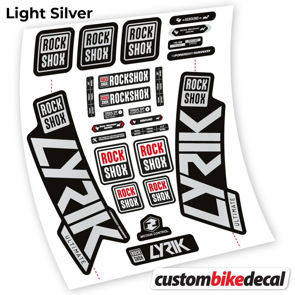 Aufkleber Rock Shox Lyrik Ultimate 2020, Gabel, Fahrradaufkleber Vinyl