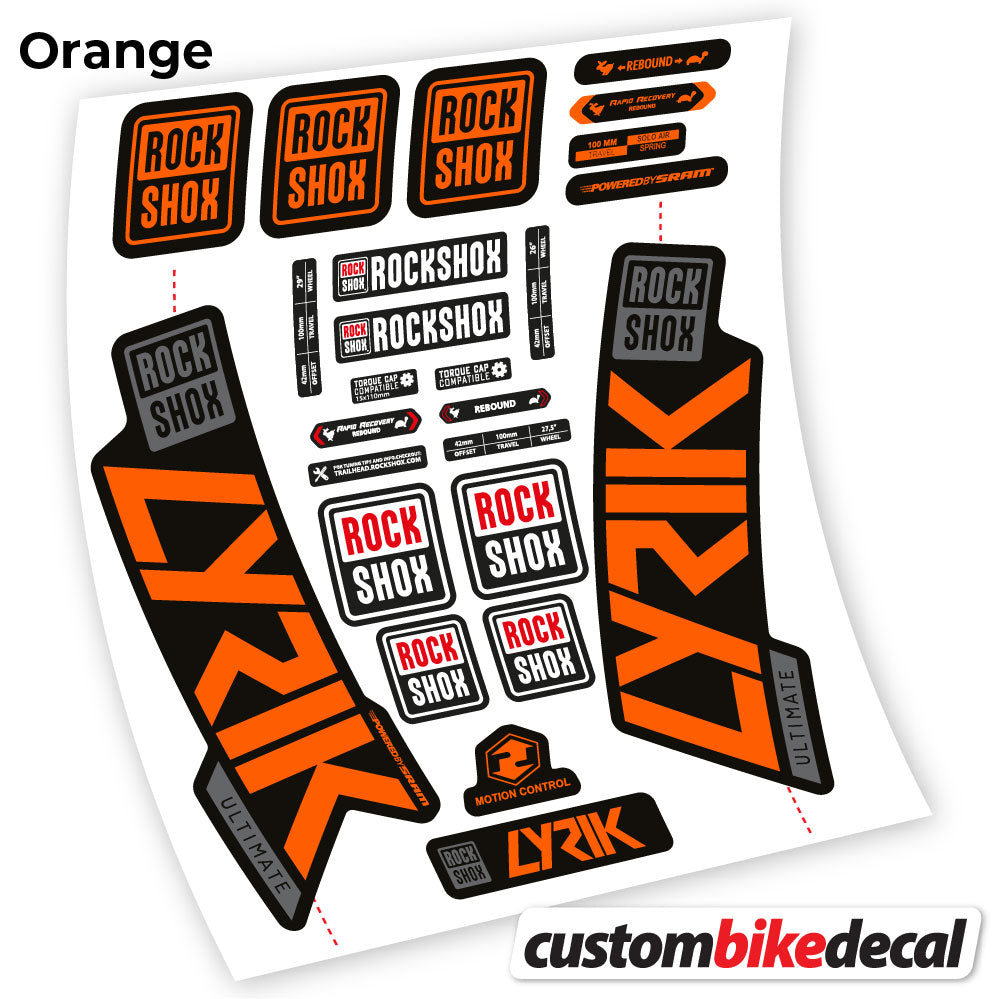 Aufkleber Rock Shox Lyrik Ultimate 2020, Gabel, Fahrradaufkleber Vinyl