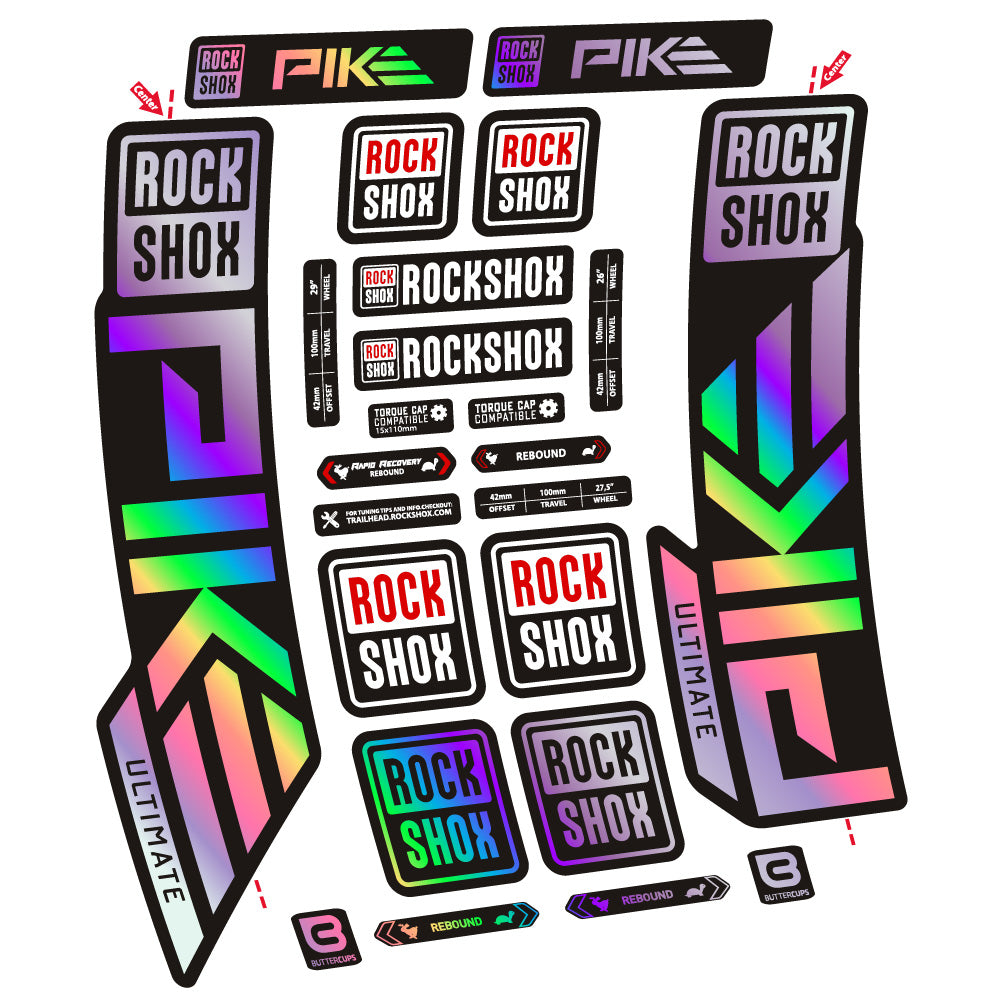Aufkleber Rock Shox Pike Ultimate, Gabel 29, Fahrradaufkleber Vinyl
