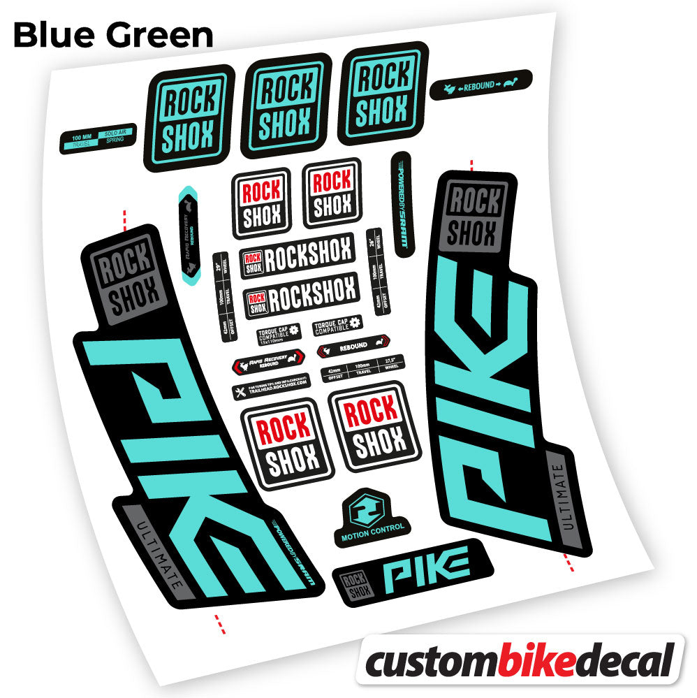 Aufkleber Rock Shox Pike Ultimate 2020, Gabel, Fahrradaufkleber Vinyl