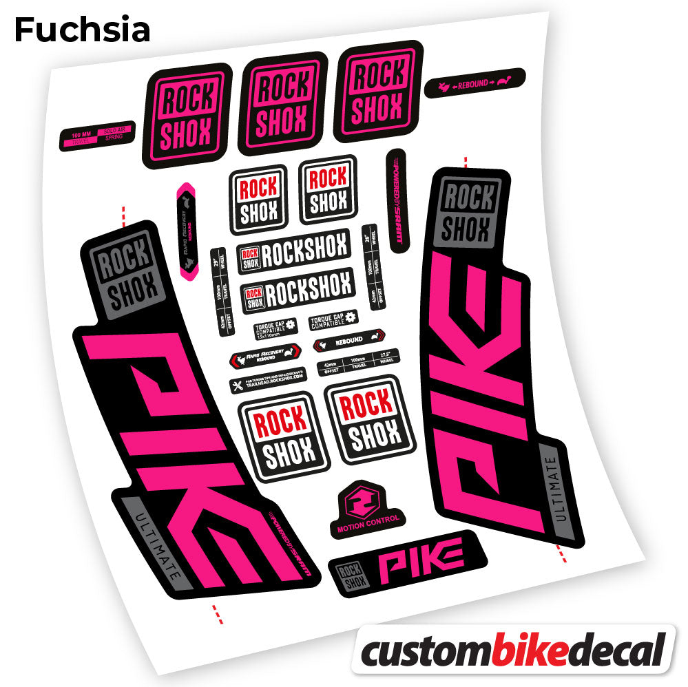Aufkleber Rock Shox Pike Ultimate 2020, Gabel, Fahrradaufkleber Vinyl