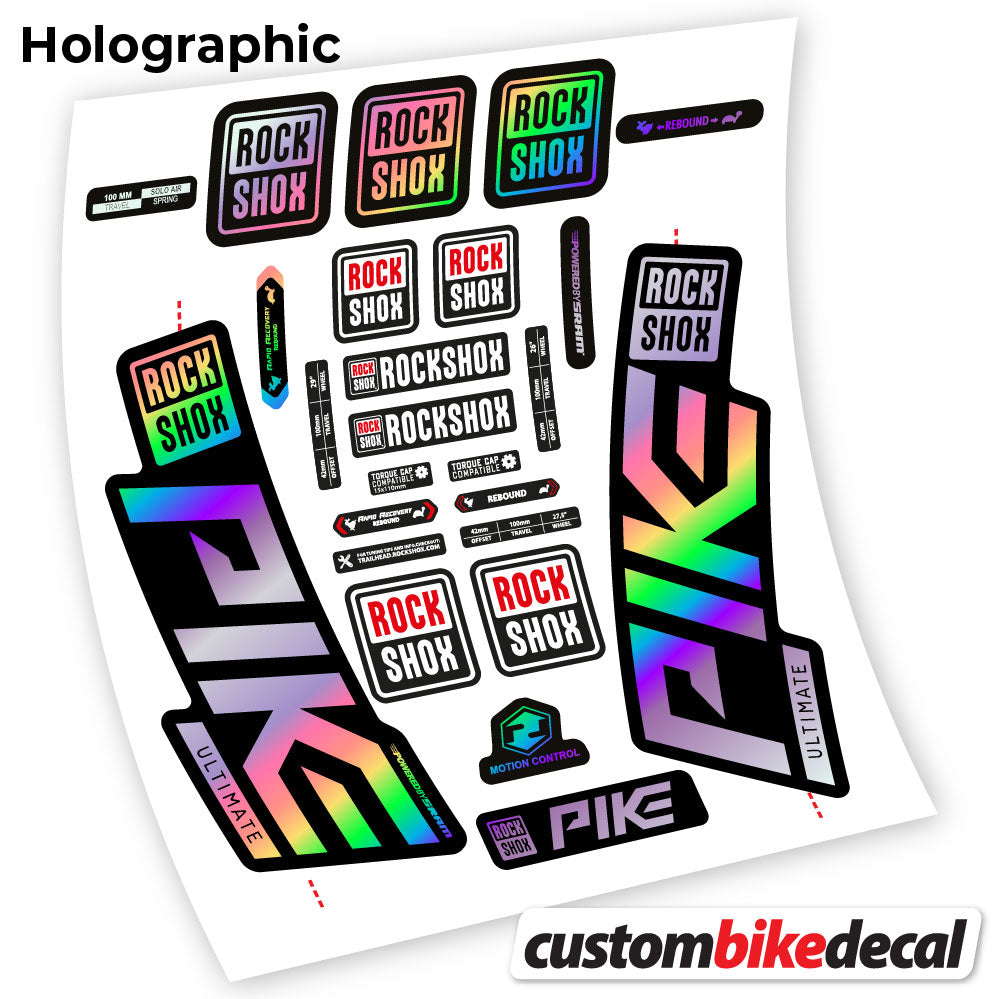 Aufkleber Rock Shox Pike Ultimate 2020, Gabel, Fahrradaufkleber Vinyl