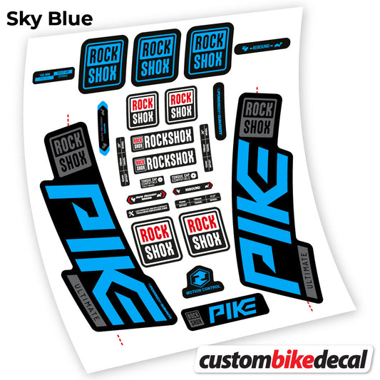 Aufkleber Rock Shox Pike Ultimate 2020, Gabel, Fahrradaufkleber Vinyl
