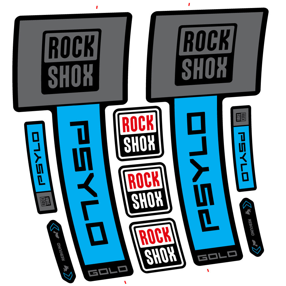 Decal RockShox Psylo Gold 2025, Fork 29, bike sticker vinyl