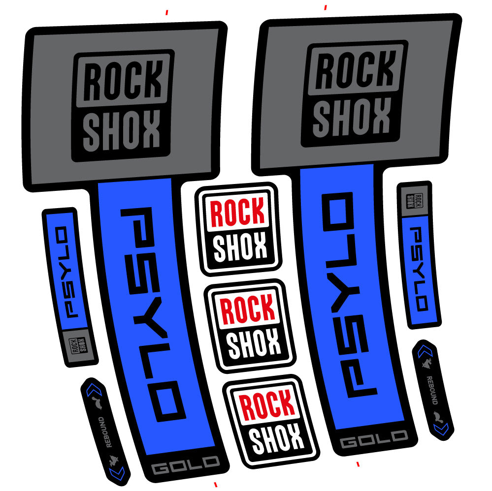 Decal RockShox Psylo Gold 2025, Fork 29, bike sticker vinyl