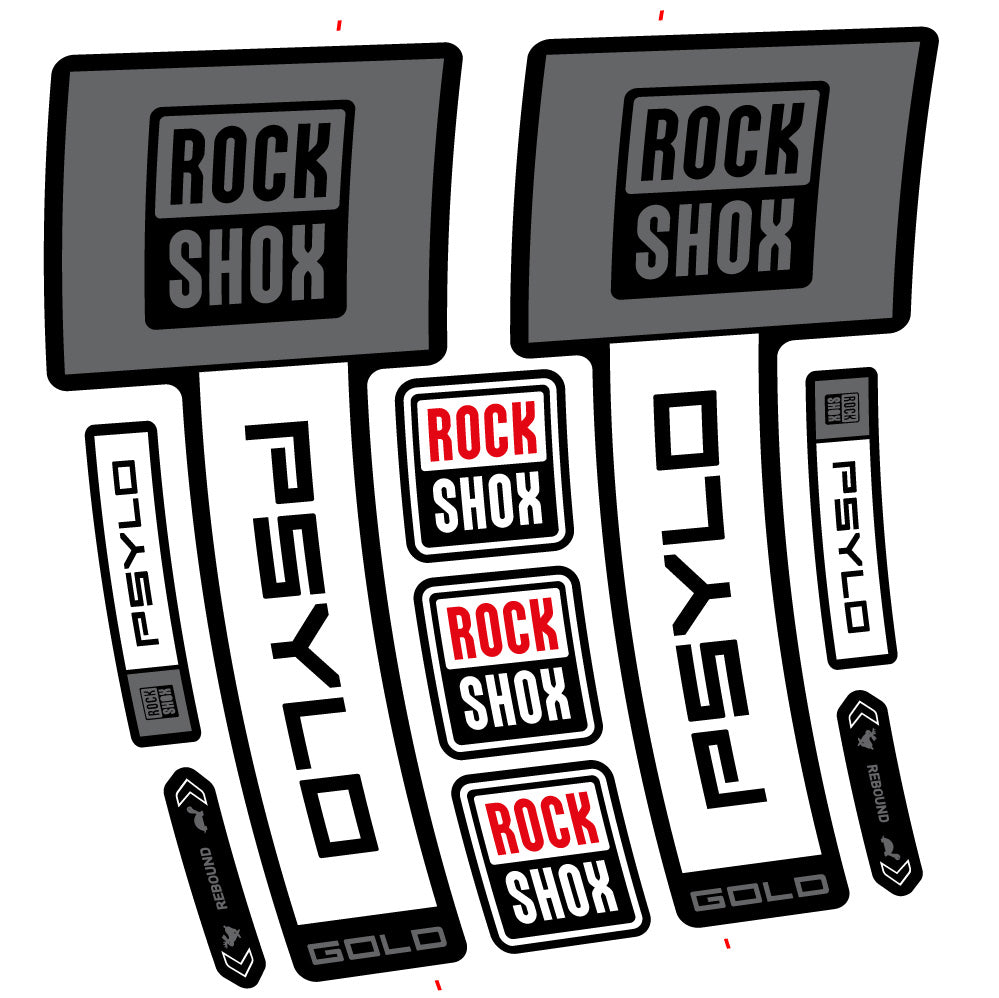 Decal RockShox Psylo Gold 2025, Fork 29, bike sticker vinyl