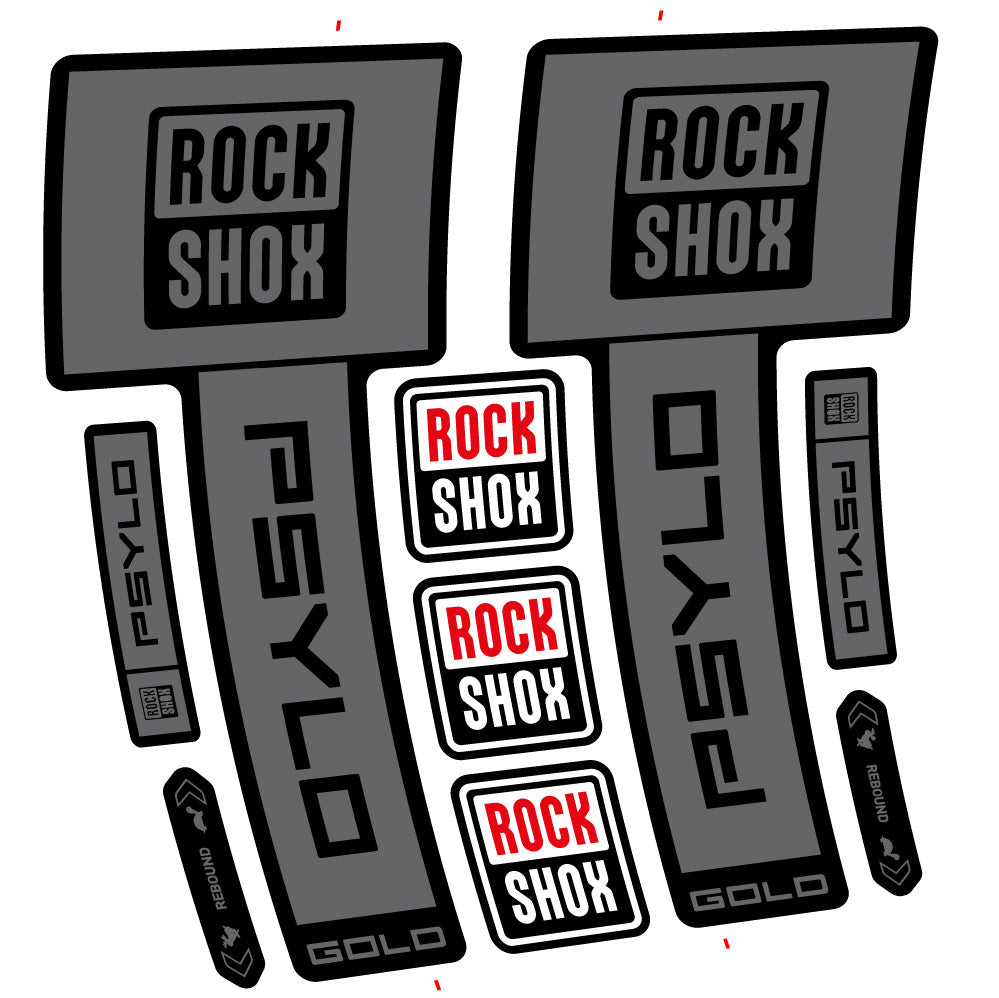 Decal RockShox Psylo Gold 2025, Fork 29, bike sticker vinyl