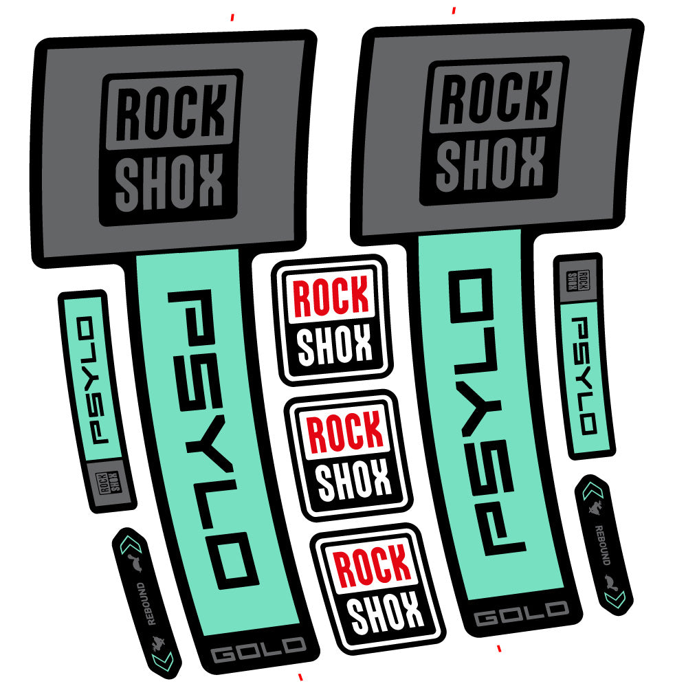 Decal RockShox Psylo Gold 2025, Fork 29, bike sticker vinyl