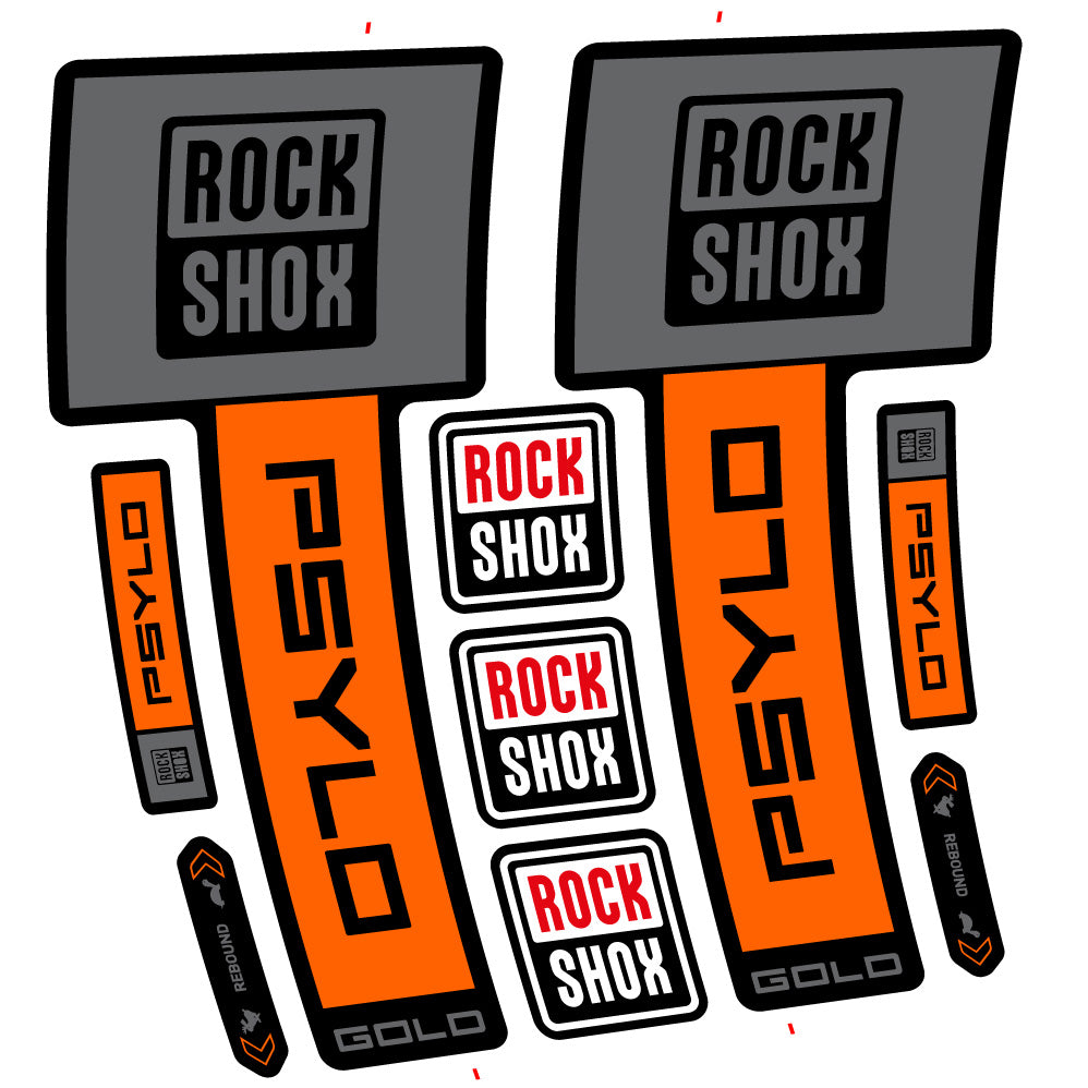 Decal RockShox Psylo Gold 2025, Fork 29, bike sticker vinyl