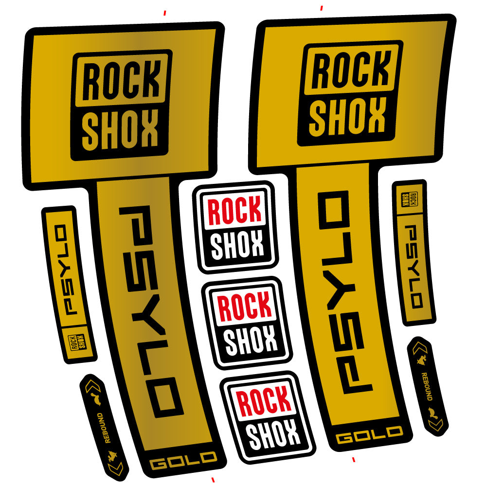 Decal RockShox Psylo Gold 2025, Fork 29, bike sticker vinyl