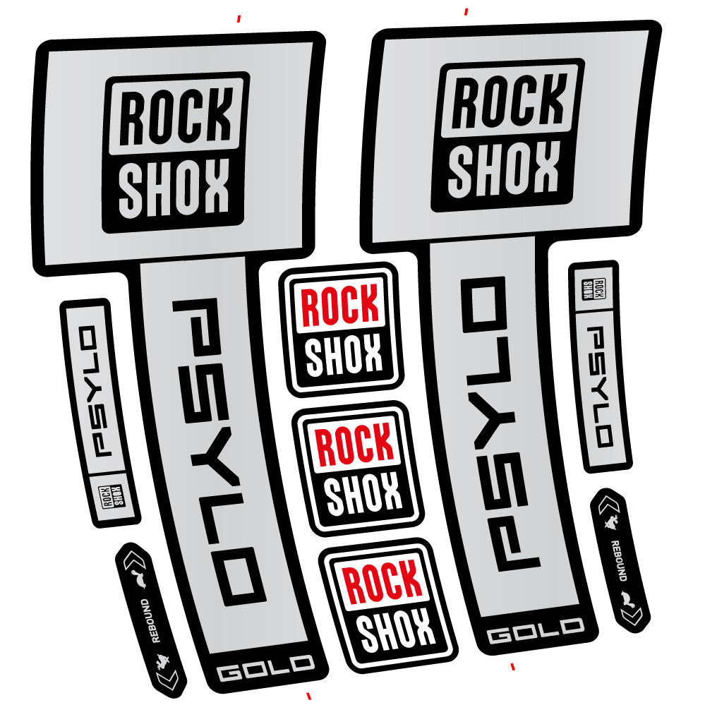 Decal RockShox Psylo Gold 2025, Fork 29, bike sticker vinyl