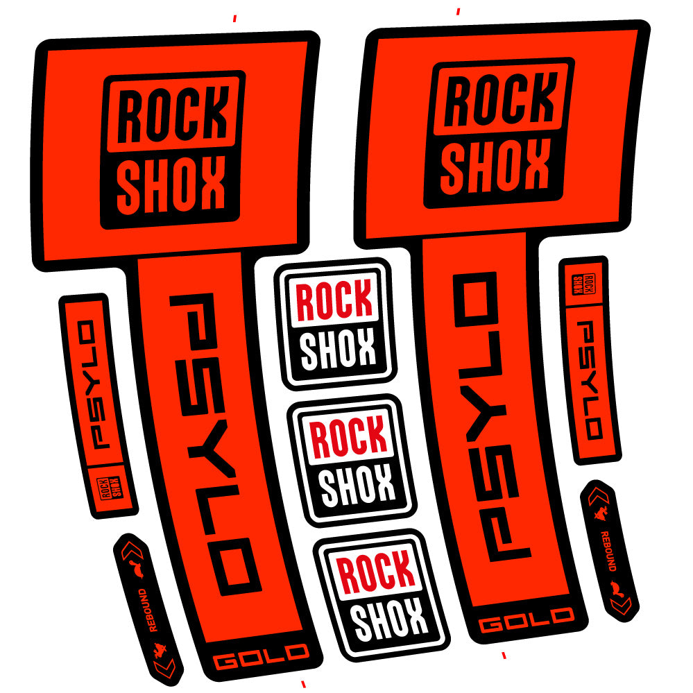 Decal RockShox Psylo Gold 2025, Fork 29, bike sticker vinyl