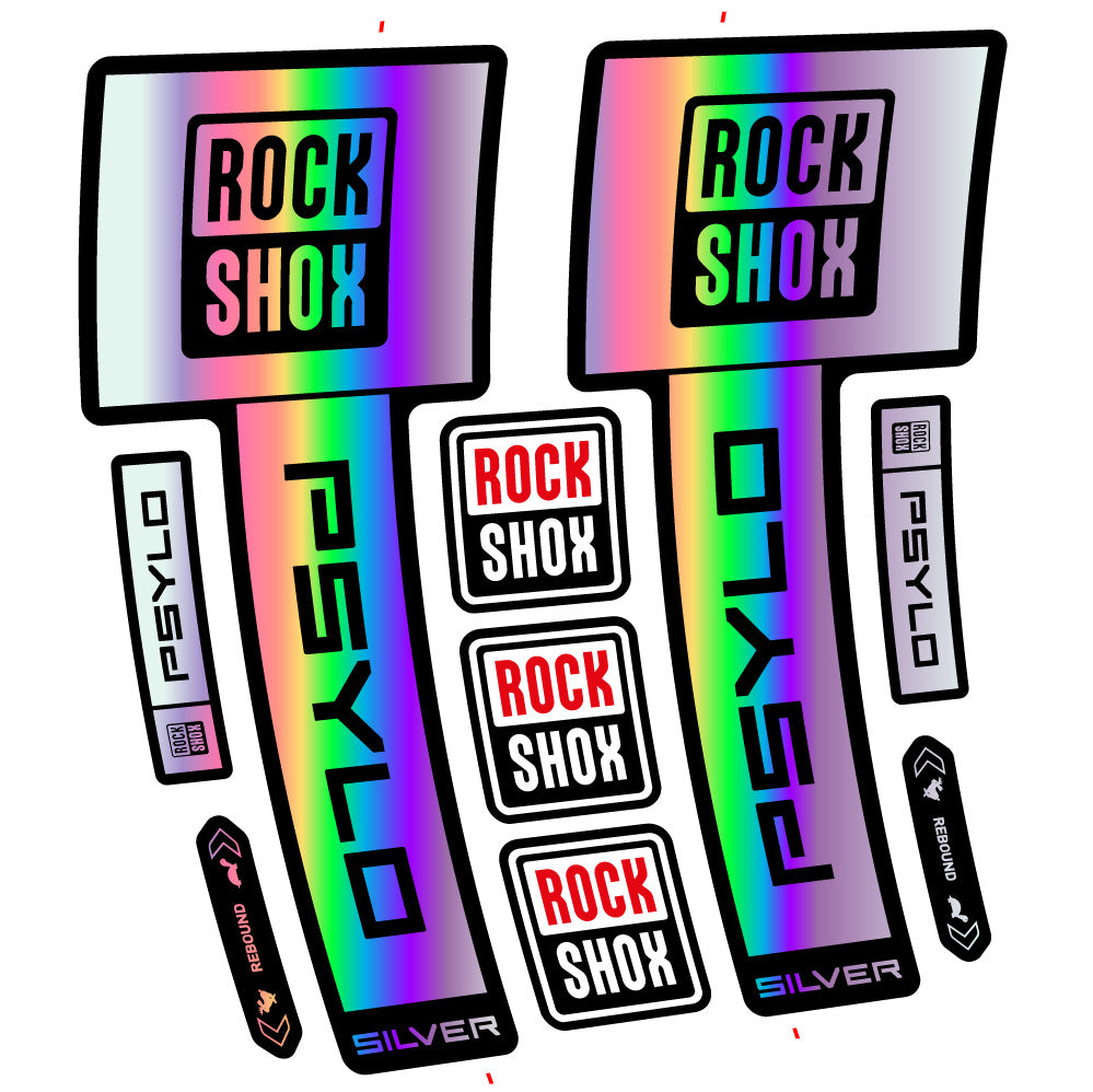 Decal RockShox Psylo Silver 2025, Fork 29, bike sticker vinyl