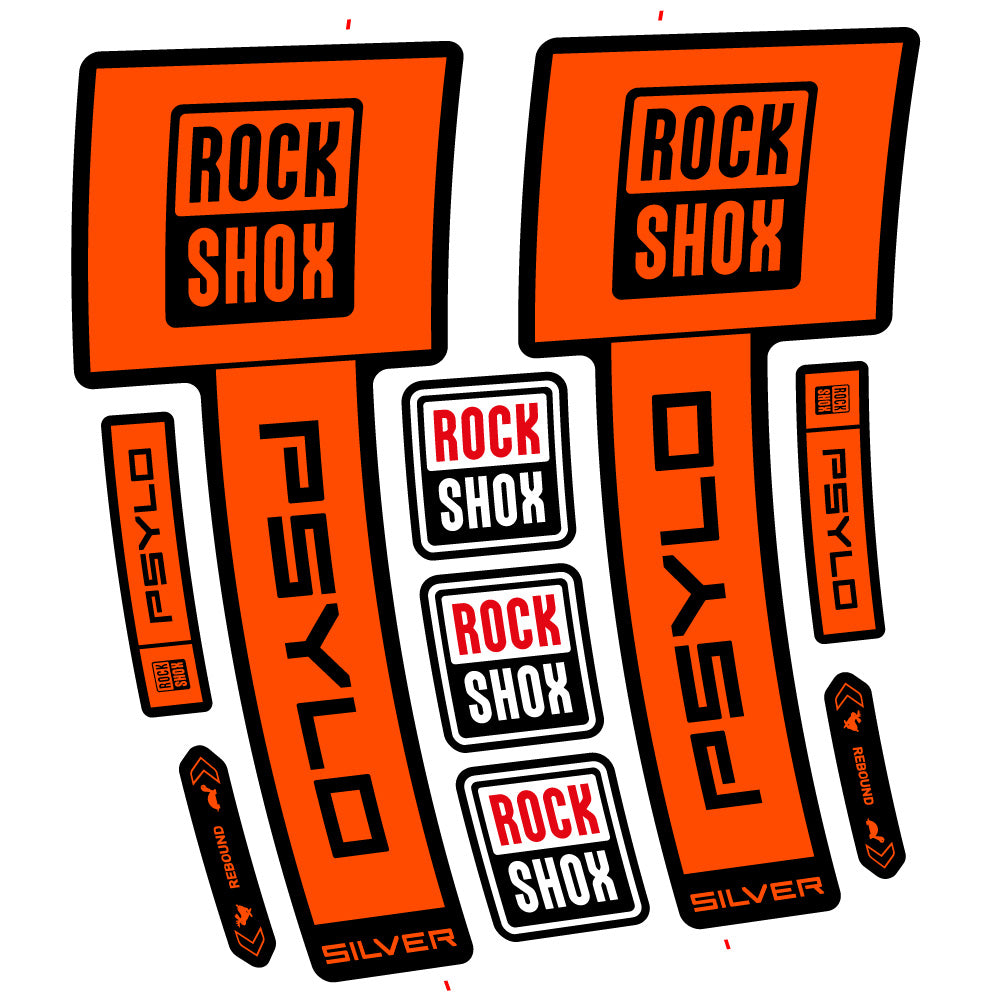 Decal RockShox Psylo Silver 2025, Fork 29, bike sticker vinyl