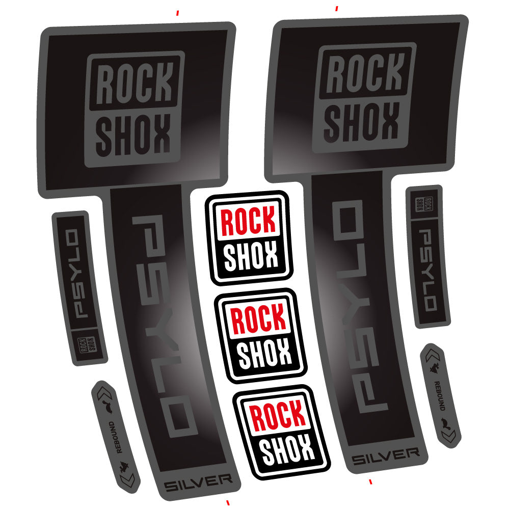 Decal RockShox Psylo Silver 2025, Fork 29, bike sticker vinyl