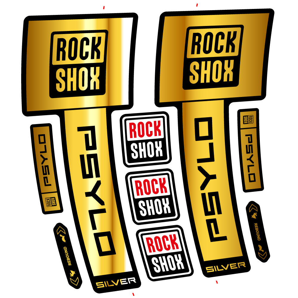 Decal RockShox Psylo Silver 2025, Fork 29, bike sticker vinyl