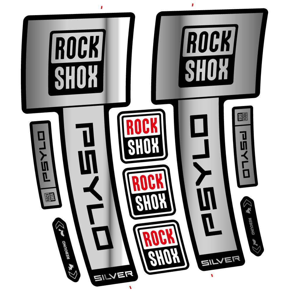 Decal RockShox Psylo Silver 2025, Fork 29, bike sticker vinyl