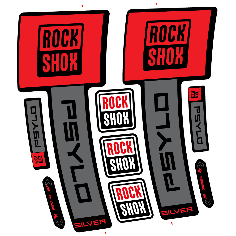 Decal RockShox Psylo Silver 2025, Fork 29, bike sticker vinyl