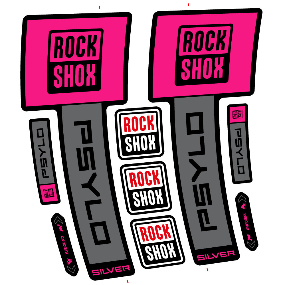 Decal RockShox Psylo Silver 2025, Fork 29, bike sticker vinyl