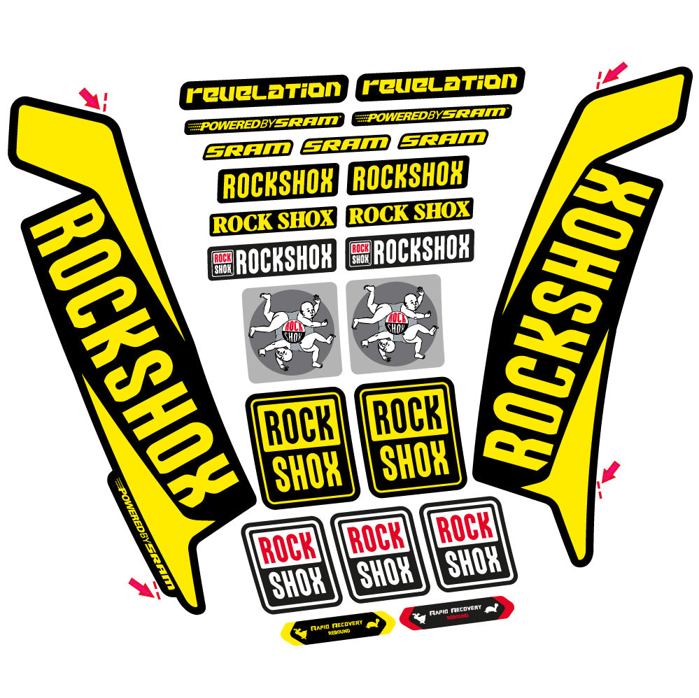 Decal Rock Shox Revelation 2016, Fork 29, bike sticker vinyl