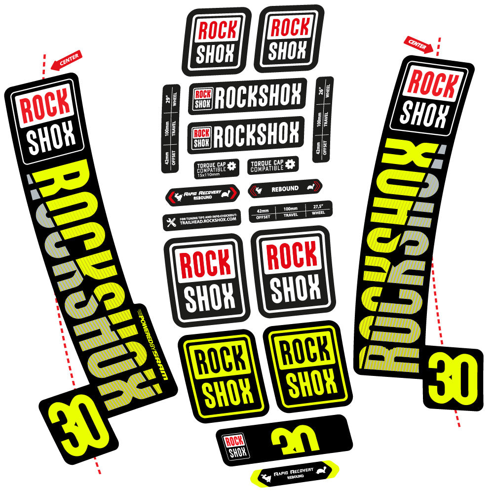 Decal Rock Shox TK30 2018, Fork 29, bike sticker vinyl