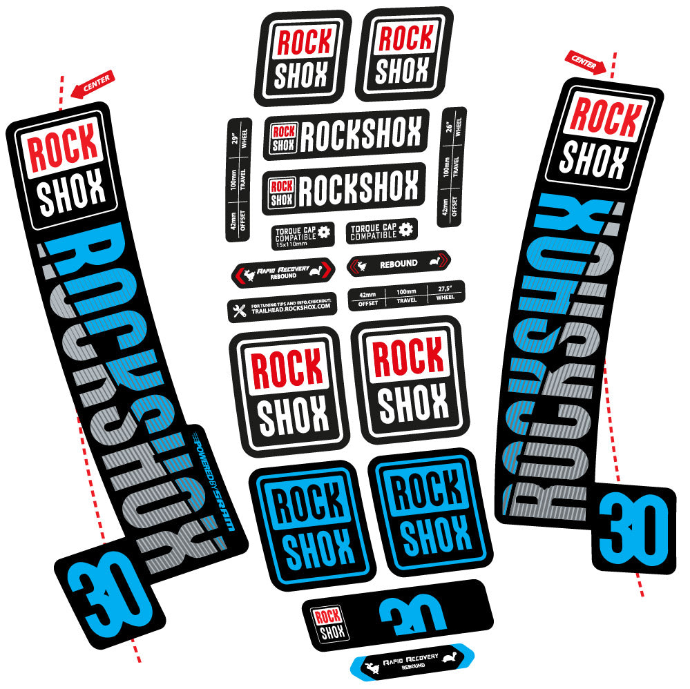 Decal Rock Shox TK30 2018, Fork 29, bike sticker vinyl