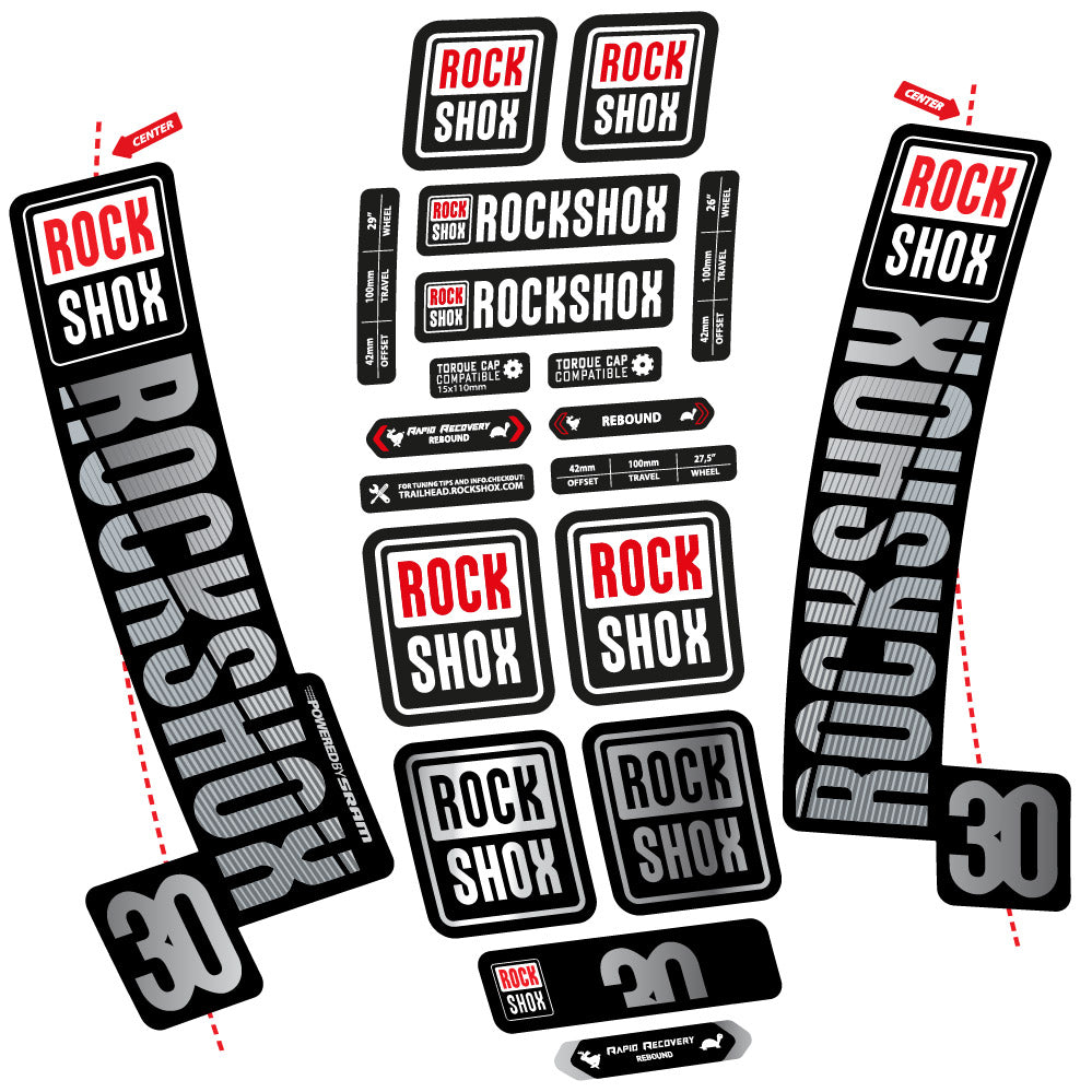 Decal Rock Shox TK30 2018, Fork 29, bike sticker vinyl