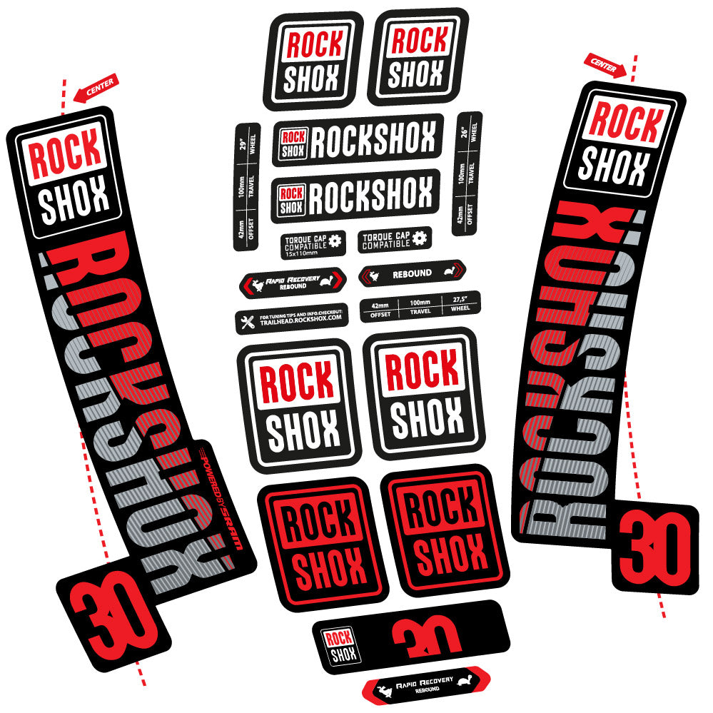 Decal Rock Shox TK30 2018, Fork 29, bike sticker vinyl