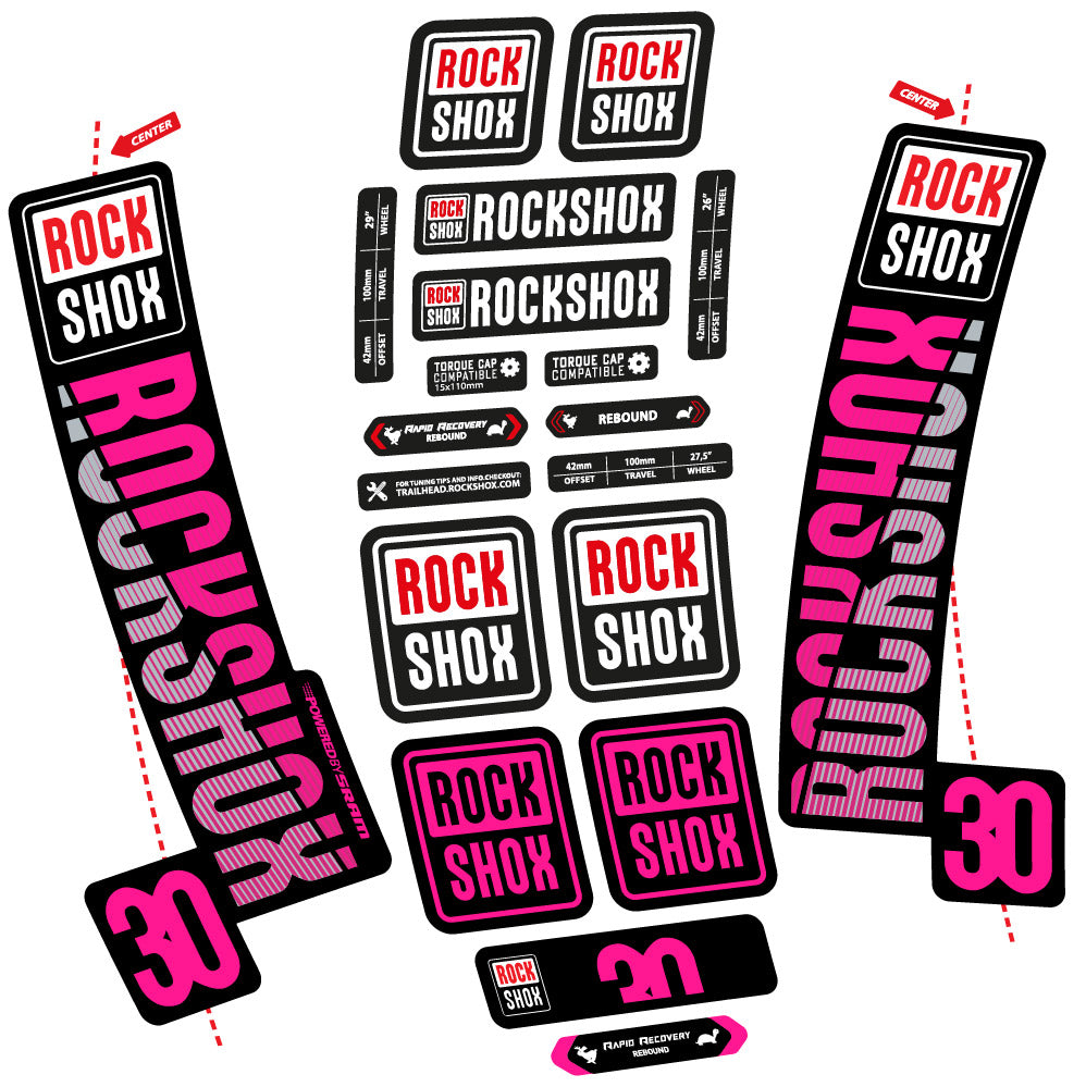 Decal Rock Shox TK30 2018, Fork 29, bike sticker vinyl