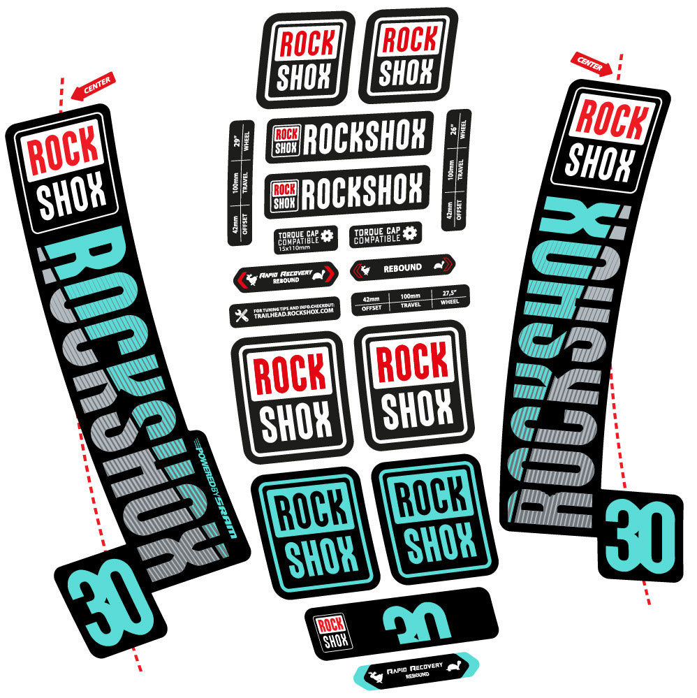 Decal Rock Shox TK30 2018, Fork 29, bike sticker vinyl