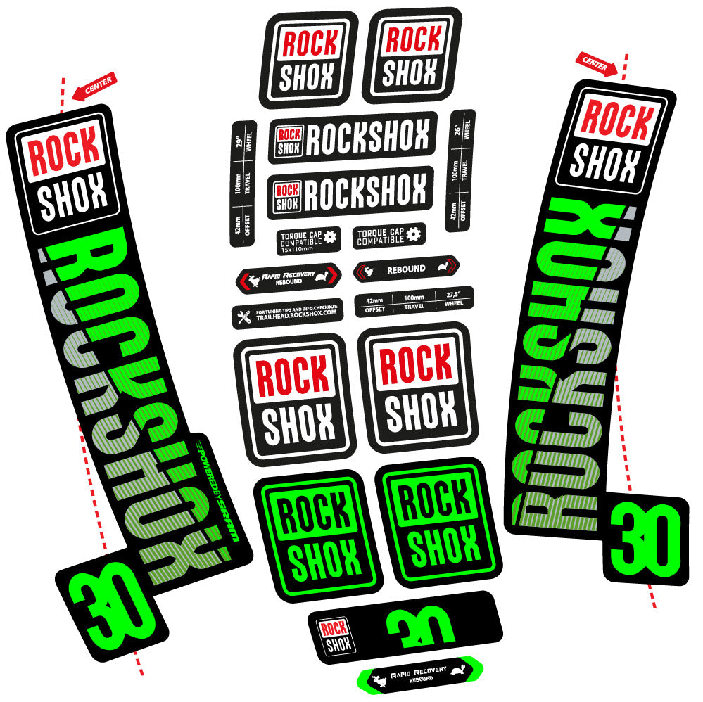 Decal Rock Shox TK30 2018, Fork 29, bike sticker vinyl