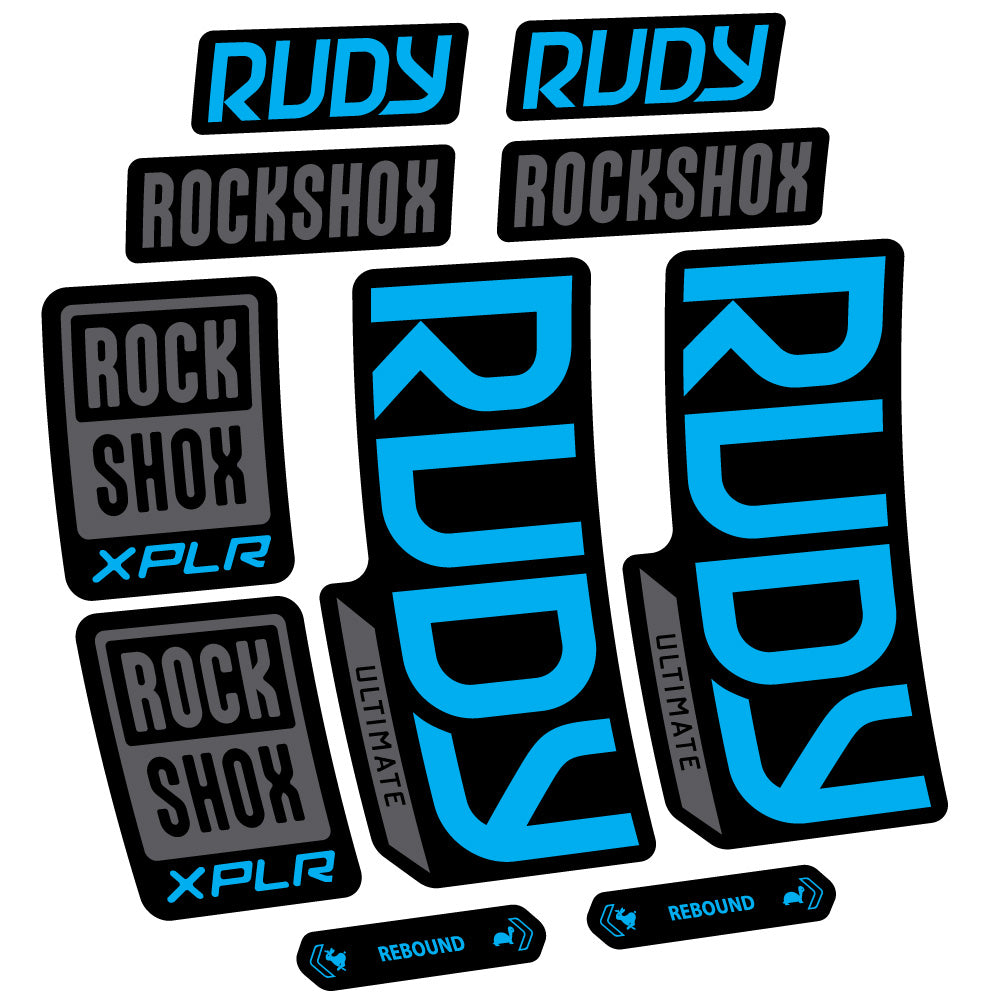 Decal RockShox Rudy Ultimate, Fork 29, bike sticker vinyl