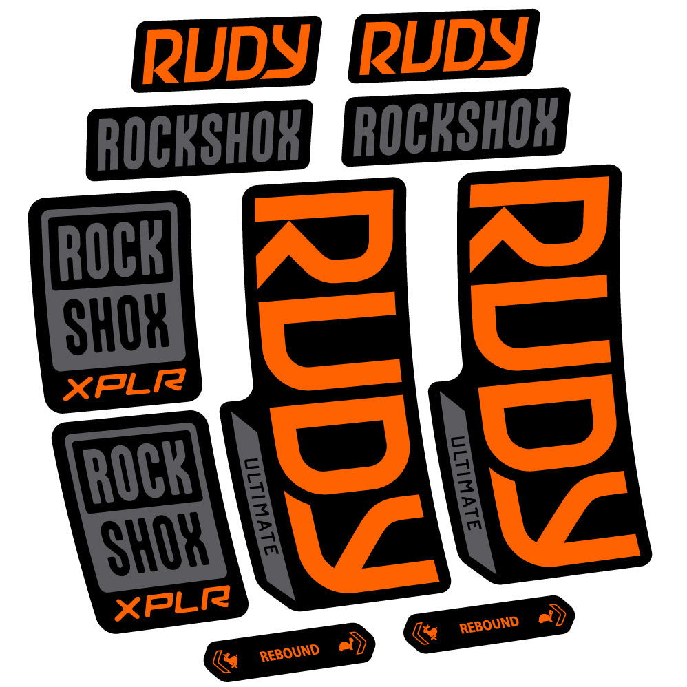 Decal RockShox Rudy Ultimate, Fork 29, bike sticker vinyl
