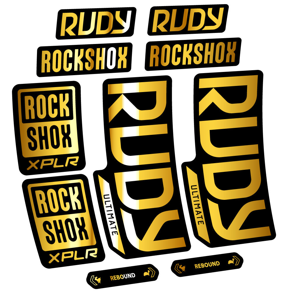 Decal RockShox Rudy Ultimate, Fork 29, bike sticker vinyl
