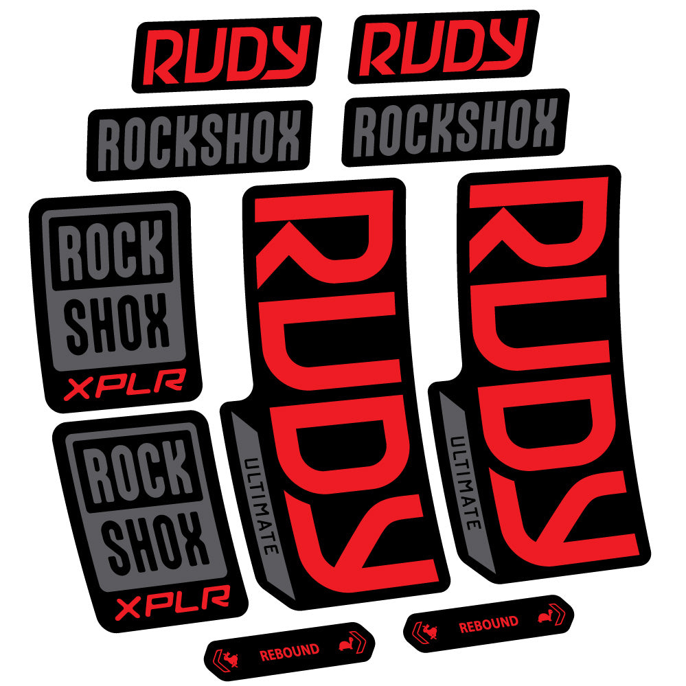 Decal RockShox Rudy Ultimate, Fork 29, bike sticker vinyl