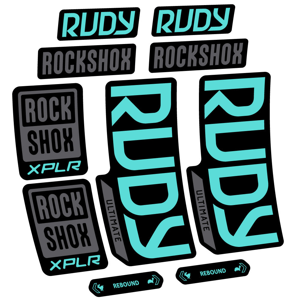 Decal RockShox Rudy Ultimate, Fork 29, bike sticker vinyl